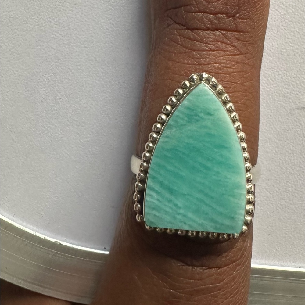 Solid Sterling Silver Ring 925 Size 7 - image 3